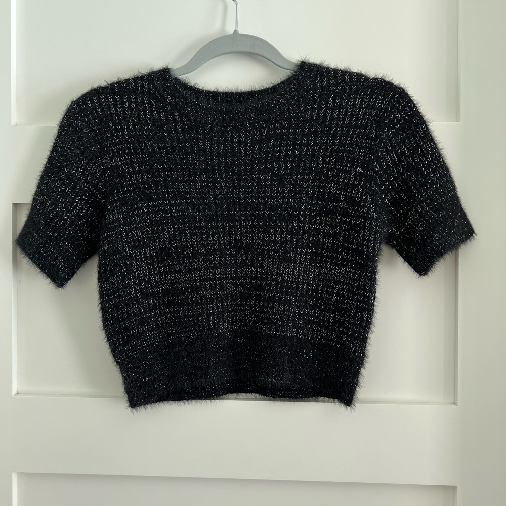 Fashion Nova Cropped Short Sleeve Sweater